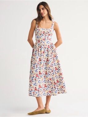 Cotton A&F Bra-Free Dylan Midi Dress PETITE